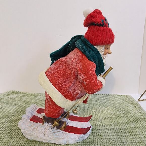 CBK Ltd Skiing Santa Figurine 9.5" Christmas Decor Vintage Style - Picture 5 of 13